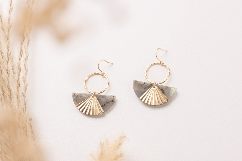 14k gold filled labradorite earrings